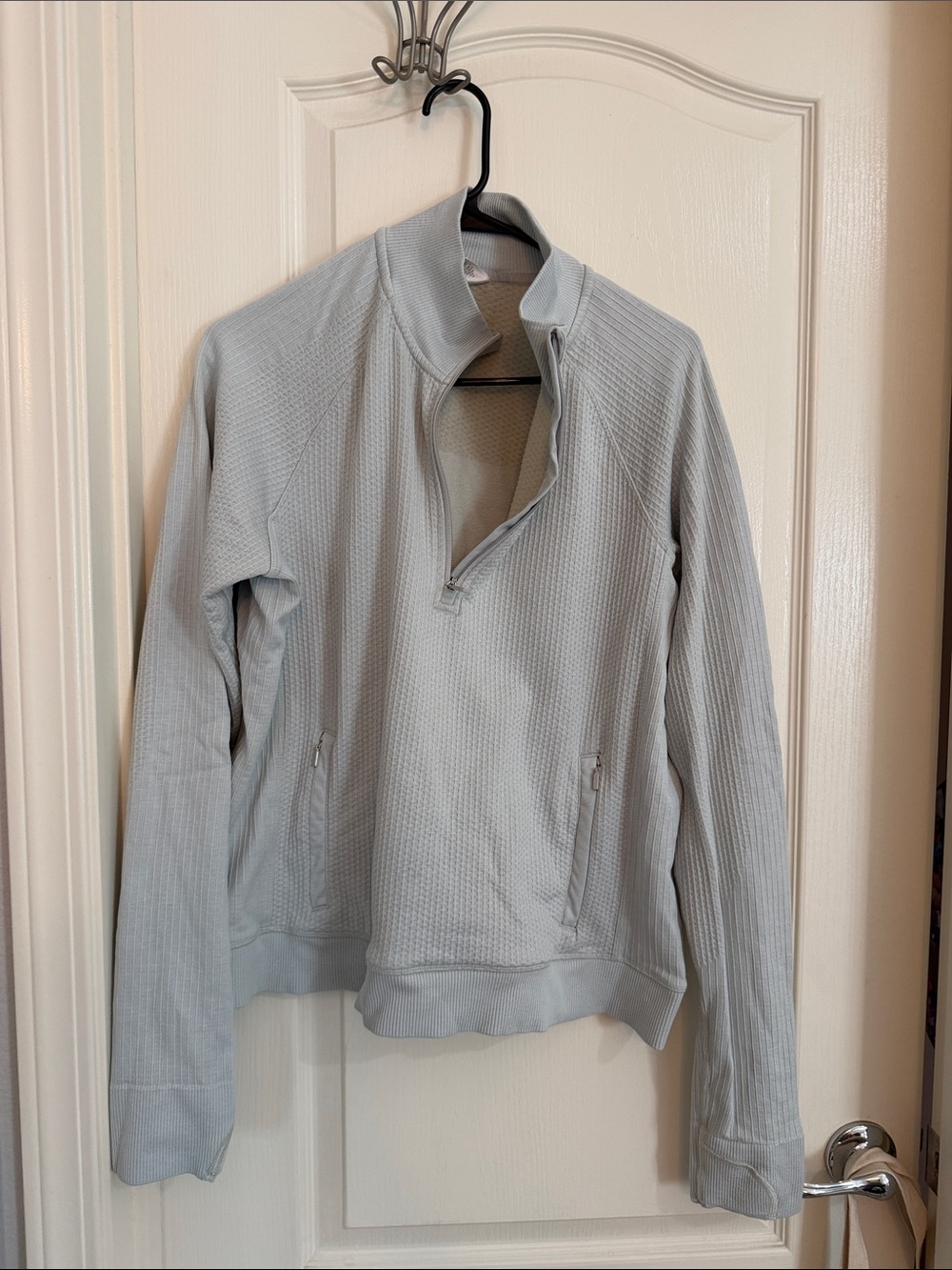 Light Gray women’s Quarter-Zip Sweater
